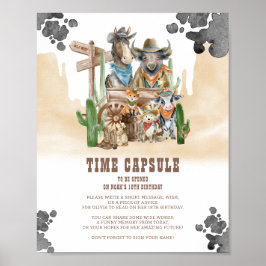 Poster First Rodeo Wild West Time Capsule Sign