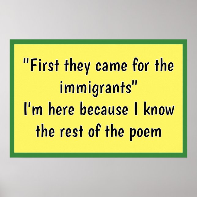 Poster First they came for (Frente)