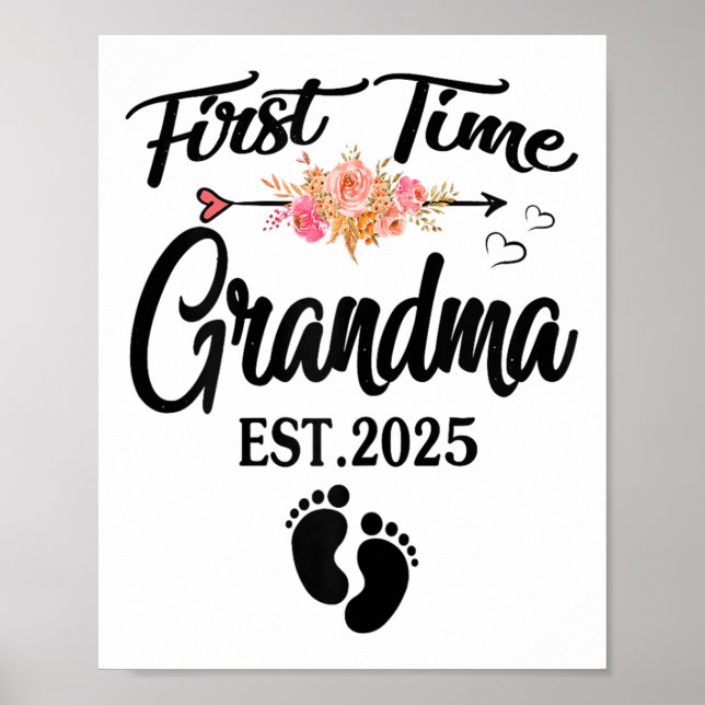 Poster First Time Grandma 2025 Mothers Day Promoted To Gr (Frente)