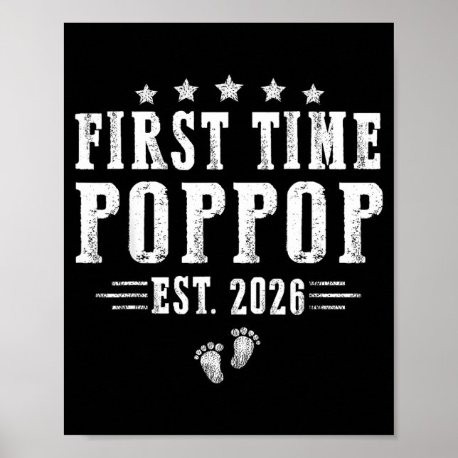 Poster First Time Pp Est.2026 Father's Day Promoted To Pa (Frente)