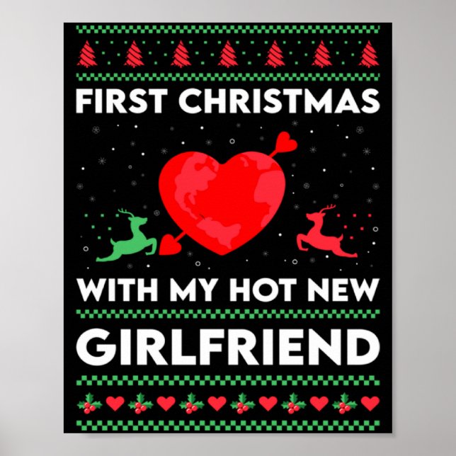 Poster First Xmas With My New Girlfriend Men Ugly Christ  (Frente)