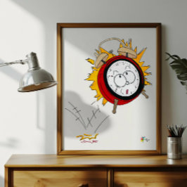 Poster Fiscal Art 1040, Contador de Relógio de Alarme