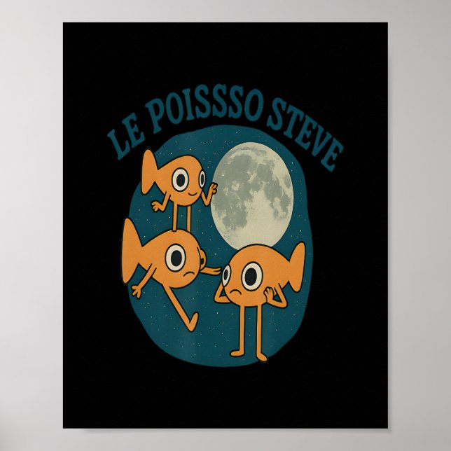 Poster Fish Le Poisson Steve Funny Fish (Frente)