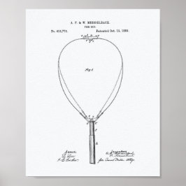 Pôster Fish Net 1889 Documento técnico sobre patentes