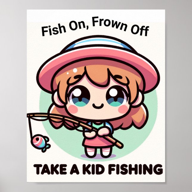 Poster fish on, frown off (Frente)