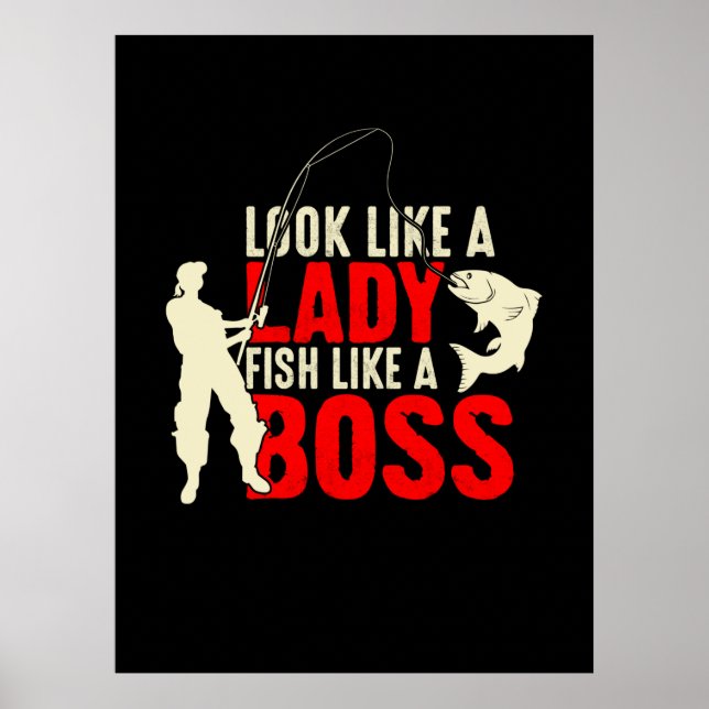 Poster Fisher Deu Uma Senhora De Peixe Como Um Chefe (Frente)