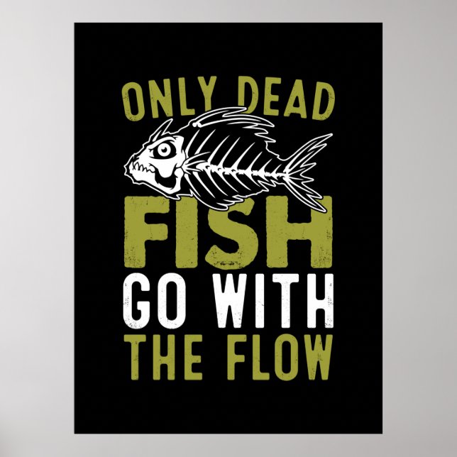 Poster Fisher Gift Fish Go With The Flow (Frente)