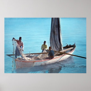 Poster Fishermen on the Sea of Galilee