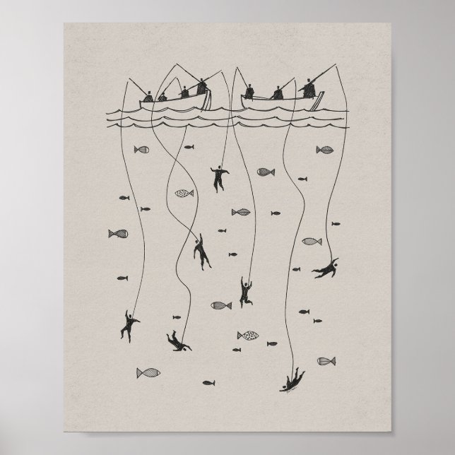 Poster Fishers of Men - Matthew 4:19 Jesus (Frente)