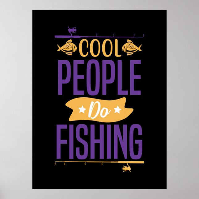 Poster Fishing Art Cool People Do Fishing (Frente)
