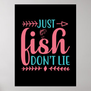 Poster Fishing Art Just Fish