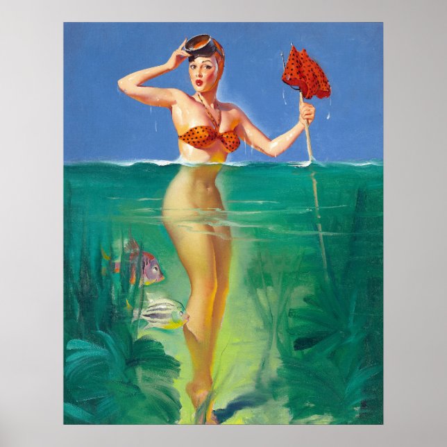 Poster Fishing Pin Up (Frente)