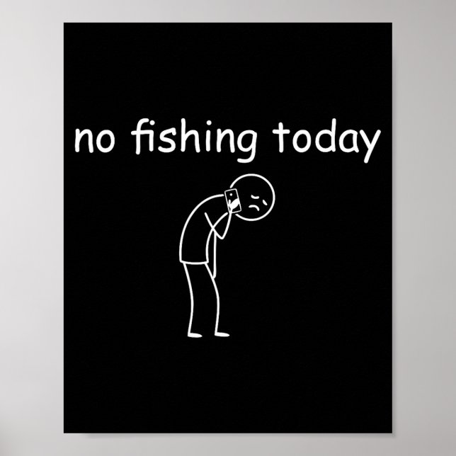 Poster Fishing Shirts For Men - Fishing - No Fishing Toda (Frente)