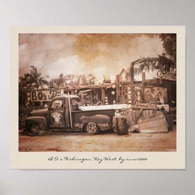 Poster Fishwagon Key West, de B.O. (Frente)