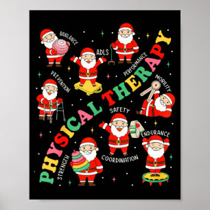 Poster Fisioterapia de Natal Santa Therast Roupas de Nata