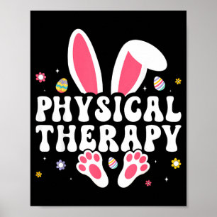 Poster Fisioterapia Feliz Dia de Páscoa Coelho Ovos FT