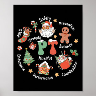Poster Fisioterapia Pt Esquadrão do Papai Noel Natal Fisi