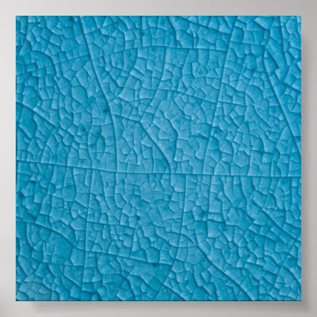 Pôster Fissuras de pedra azul (Frente)