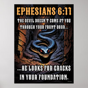 Poster Fissuras Em Sua Fundação Efésios 6:11