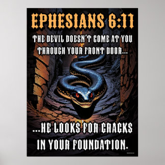 Poster Fissuras Em Sua Fundação Efésios 6:11