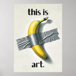 Poster Fita Adesiva de Banana Engraçada Meme