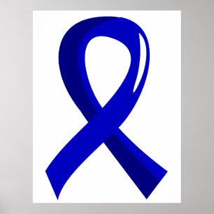 Pôster Fita azul 3 do cancro do cólon