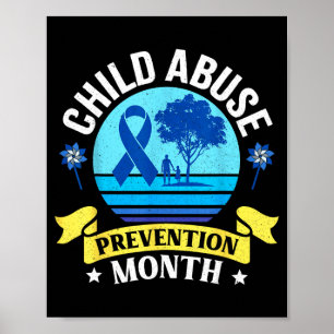 Poster Fita Azul de Conscientização do Mês de Prevenção I