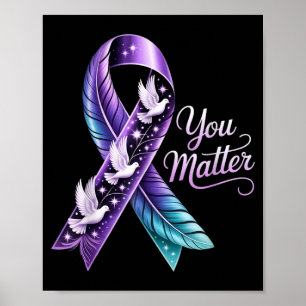 Poster Fita Borboleta de Conscientização Mulheres Homens