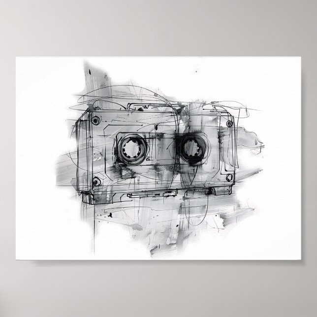 Poster Fita Cassete Vintage (Frente)