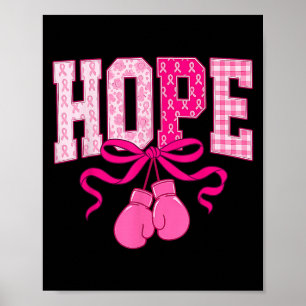 Poster Fita Cor-de-Feira Rosa Boxando Luvas Rosa Cancer M