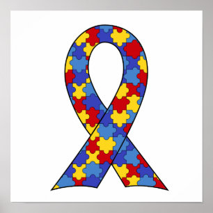 Poster Fita da consciência do autismo