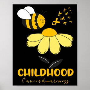 Poster Fita da Consciência do Cancer Infantil para Man Wo