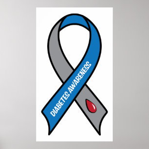 Poster Fita da consciência do diabetes