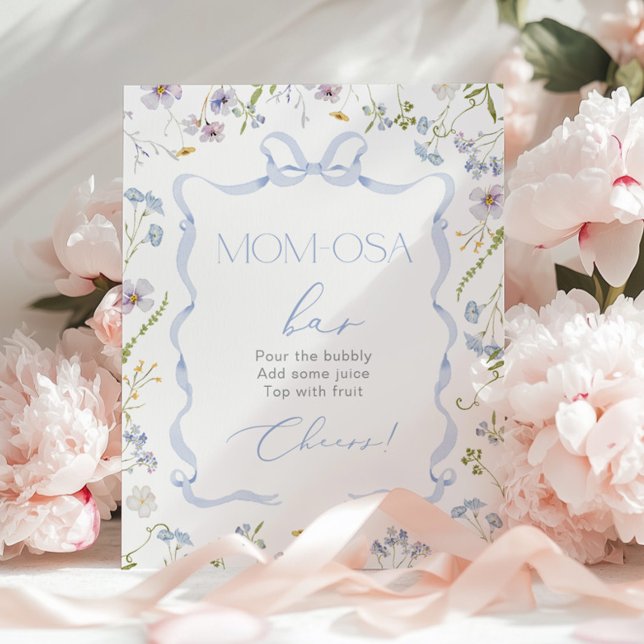 Poster Fita de Arco azul Cadeado de bar de flor selvagem  (Criador carregado)