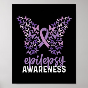 Poster Fita de Borboleta de Sensibilização Epilepsia