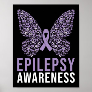 Poster Fita de Borboleta de Sensibilização Epilepsia