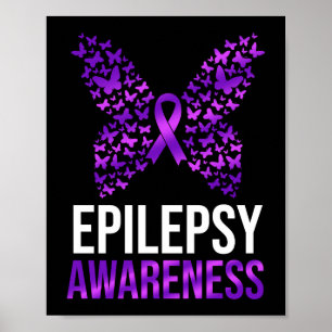 Poster Fita de Borboleta de Sensibilização Epilepsia