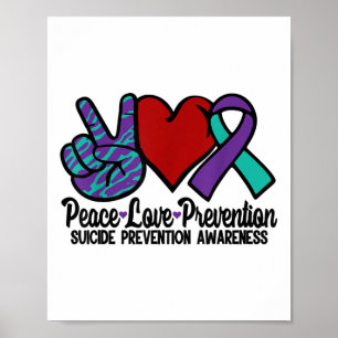 Poster Fita de Conscientização da Prevenção do Suicídio P