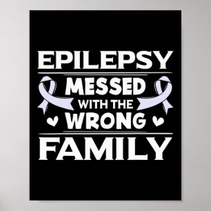 Poster Fita de conscientização Lavanda Presente Epilepsia