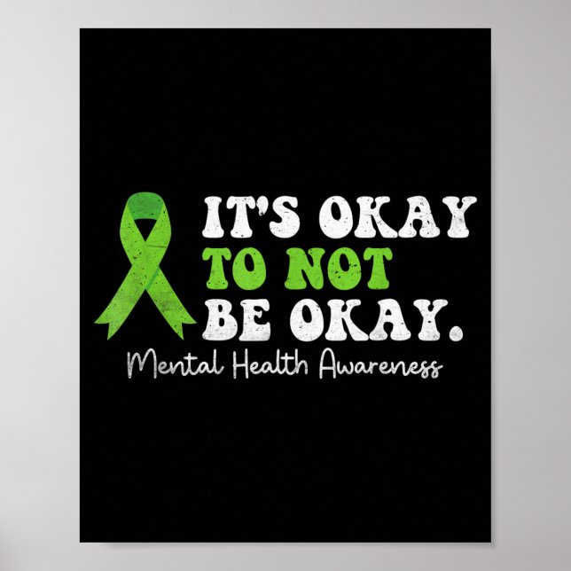 Poster Fita de Conscientização sobre Saúde Mental Não é p (Frente)