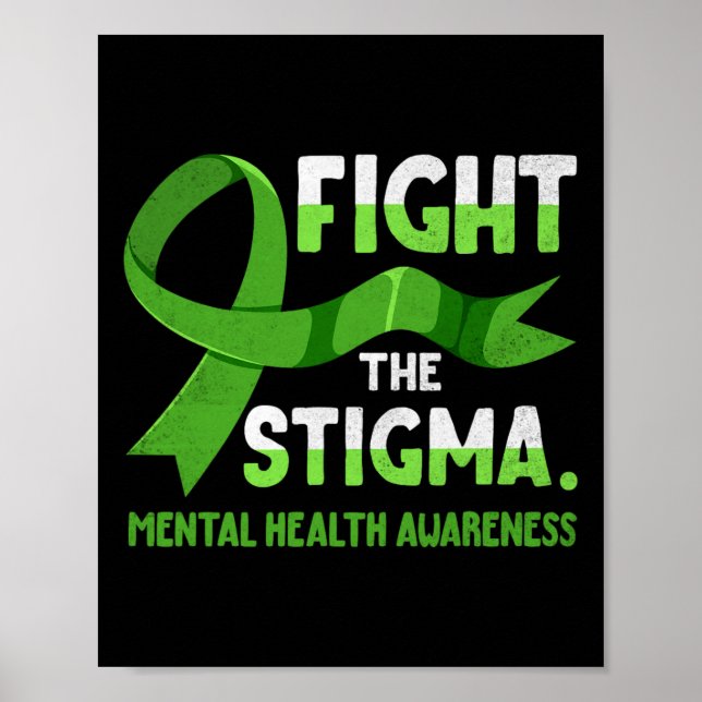 Poster Fita De Luta Contra Os Menores De Saúde Mental Do  (Frente)