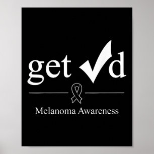 Poster Fita de Sensibilização a Preto Melanoma é Verifica