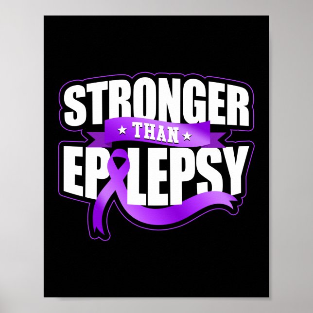 Poster Fita de Sensibilização Mais Forte Do Que A Epileps (Frente)
