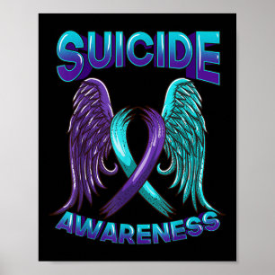 Poster Fita de Sensibilização Suicida com Asas Suicídio S