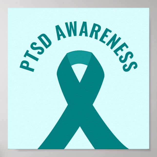 Poster Fita de Teto de Consciência PTSD (Frente)