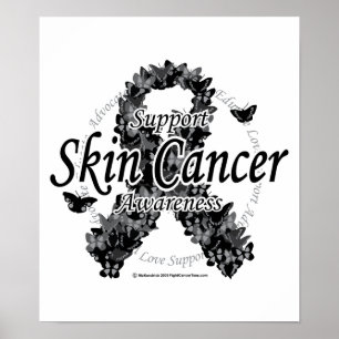 Poster Fita do cancer de pele das borboletas