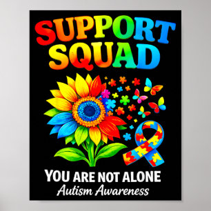 Poster Fita do laço de conscientização do autismo do esqu