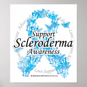 Poster Fita do Scleroderma das borboletas