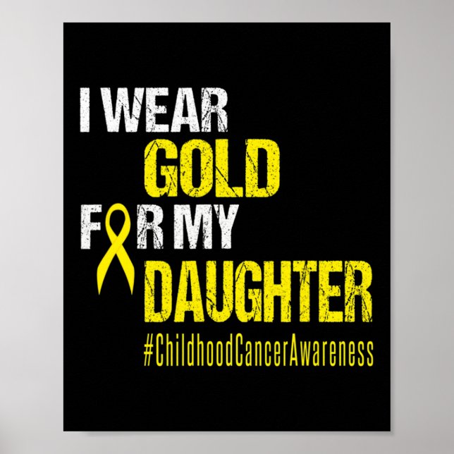 Poster Fita Dourada de Cancer para Infância a Vestir Dour (Frente)