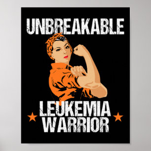 Poster Fita Laranja Guerreiro Inquebrantável Conscientiza